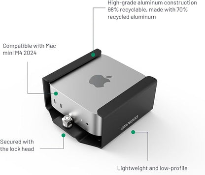 Mac mini M4 2024 Secure Mounting Bracket