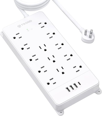 TROND Surge Protector Power Strip 10 ft Cord