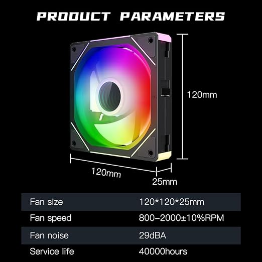 Jungle Leopard Interstellar V1 120mm Case Fan, Infinity Mirror Module
