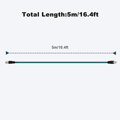 Alvin's Cables M12 8 Pin X Code to RJ45 Industrial Ethernet Cable
