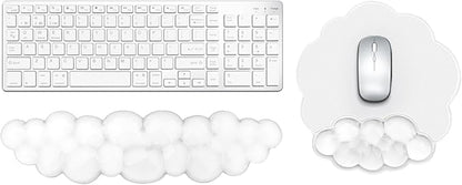 Gel Cloud Keyboard and Mouse Wrist Rest, Cute Wrist Support and Arm Support Rest