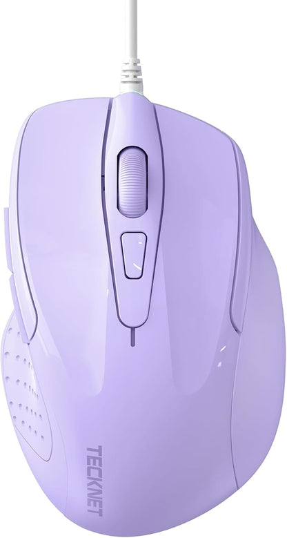TECKNET Wired Mouse, 6-Button Corded