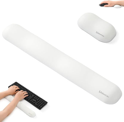 UnivoColors Design-Wave Set of Wrist Rest, Artificial Sheepskin+Memory