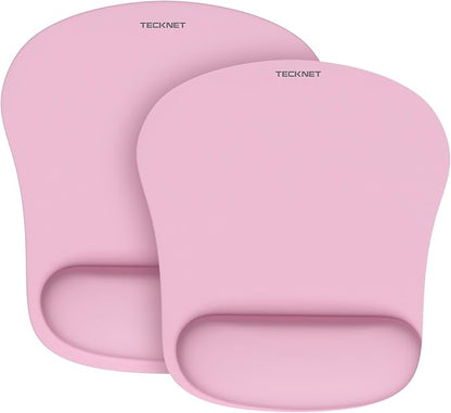 TECKNET 2 Pack Mouse Pad with Wrist Support, Ergonomic Gaming Mouse Pad Pain