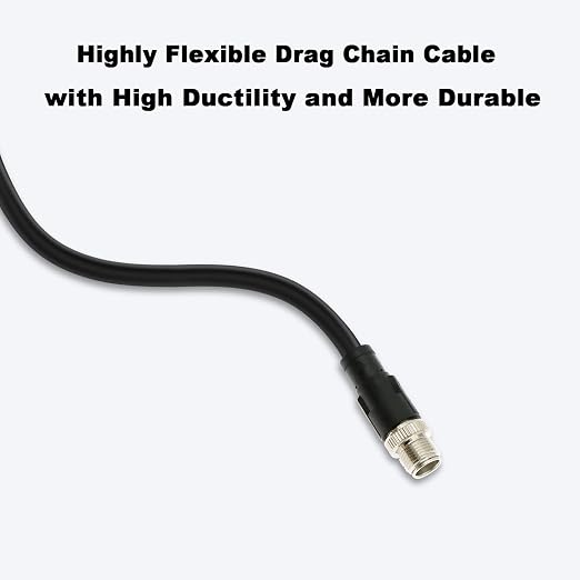 Alvin's Cables M12 X Coded 8 Pin Male to RJ45 Shielded Ethernet Cable M12 8