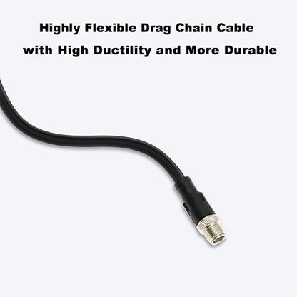 Alvin's Cables M12 X Coded 8 Pin Male to RJ45 Shielded Ethernet Cable M12 8