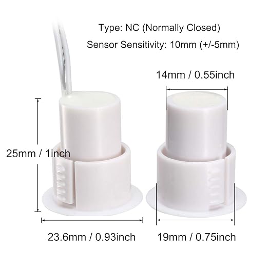 Magnetic Reed Switch RC-36 NC Recessed Wired Window Door Contact Sensor