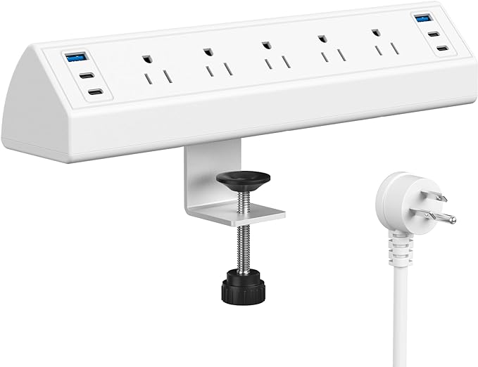 Jgstkcity Desk Clamp Power Strip USB C, 40W Total Fast Charging Station