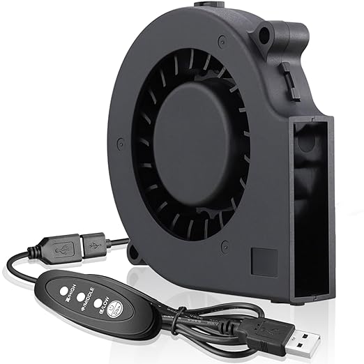 GDSTIME 75mm USB Fan, 75mm x 15mm Blower Fan, 5V DC Brushless Cooling Fan