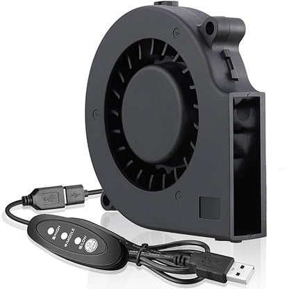 GDSTIME 75mm USB Fan, 75mm x 15mm Blower Fan, 5V DC Brushless Cooling Fan