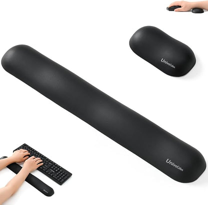 UnivoColors Design-Wave Set of Wrist Rest, Artificial Sheepskin+Memory