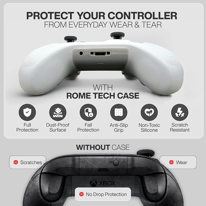 for Xbox Controller Series X/S Silicone Protective Cover, Soft Skin Xbox