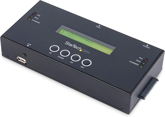 StarTech.com 1:1 Standalone Hard Drive Duplicator and Eraser, SAS/SATA HDD/SSD