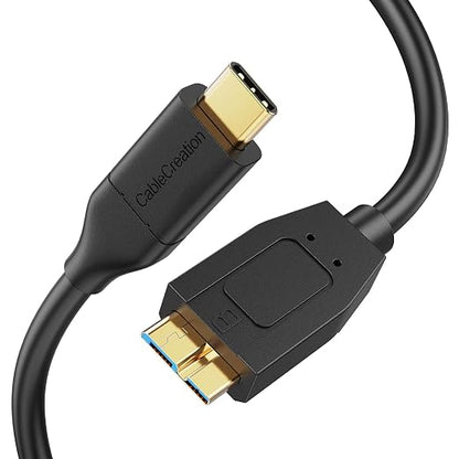 CableCreation 4FT*2 USB C to Micro B Cable, 10Gbps Speed External Hard Drive