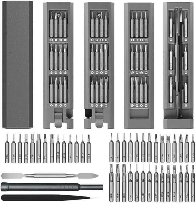 Generic Mini Precision Screwdriver Set, 44-in-1 Magnetic Bits, Manual Repair