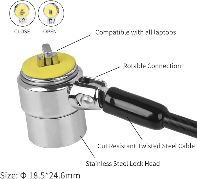 I3C Laptop Lock, Combination Security Lock Cable