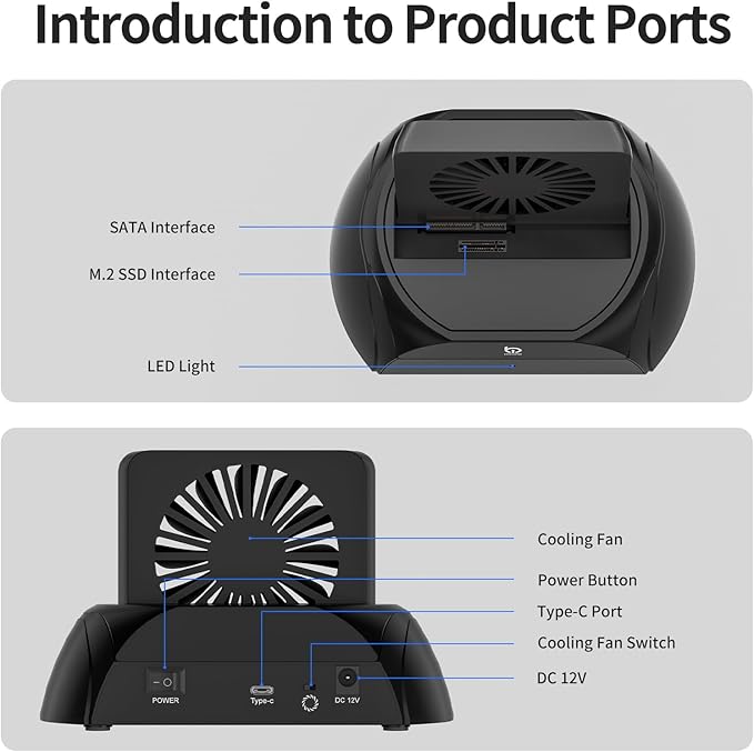 Hard Drive Docking Station, Pcie NVMe Adapter