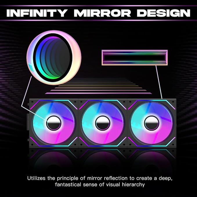Jungle Leopard Interstellar V2 120mm Case Fan Infinity Mirror Module