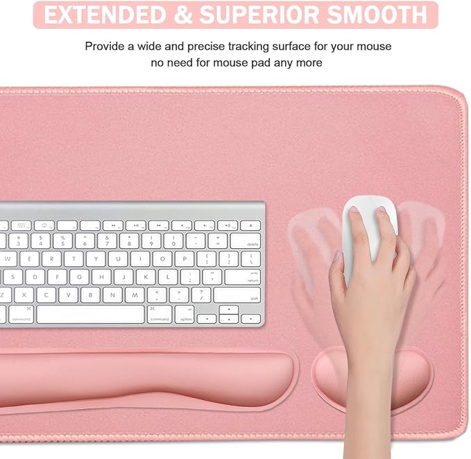 4-in-1 Large Gaming Mouse Pad, Keyboard Wrist Rest Pad & Wrist Support Mousepad