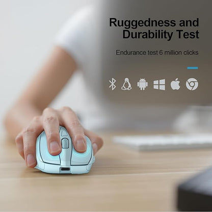 TECKNET Wireless Mouse Rechargeable 4800 DPI Silent USB A & Bluetooth Mouse 6