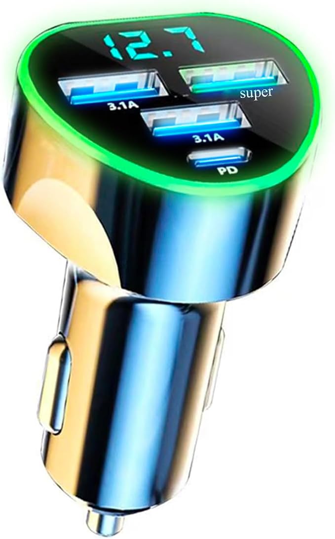 Multi Port USB C Car Phone Charger Adapter 4 in 1