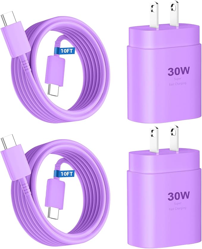 Phone 16 15 Charger, 30W USB C Fast Charger Block & 10FT Long C to C Fast