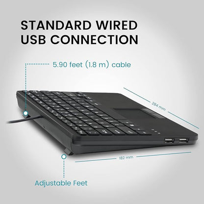 Perixx PERIBOARD-525 US, Wired Mini USB Keyboard