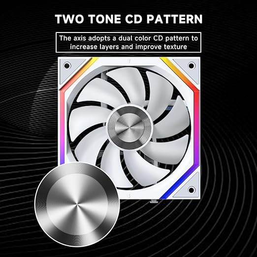 Jungle Leopard Galaxy 120mm PC Case Fan, ARGB and PWM Cooling Fans PC, Axle