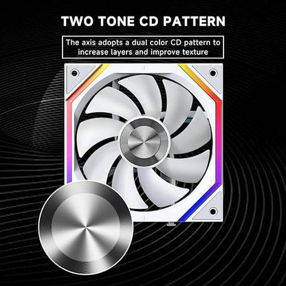 Jungle Leopard Galaxy 120mm PC Case Fan, ARGB and PWM Cooling Fans PC, Axle