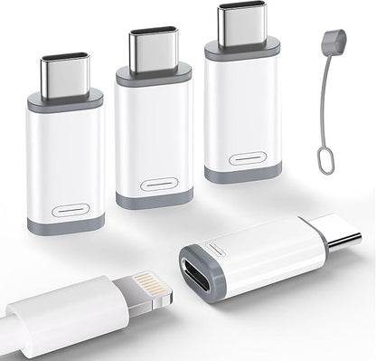 4 Pack Lightning to USB C Adapter