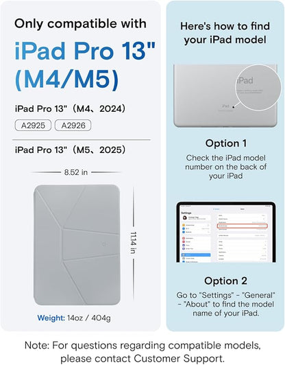 MOFT Dynamic Folio Case for iPad Pro 13-inch, Silm Magnetic Stand Case