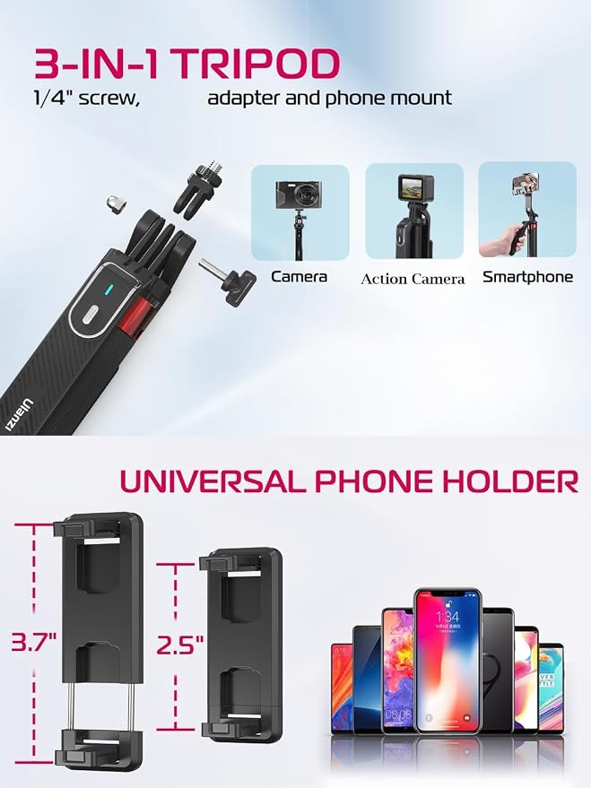 ULANZI MA09 Extendable Selfie Stick Tripod Stand