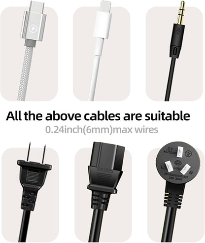 11PCS Cable Management Cord Holder Organizer, Magnetic Cable Clips Adhesive