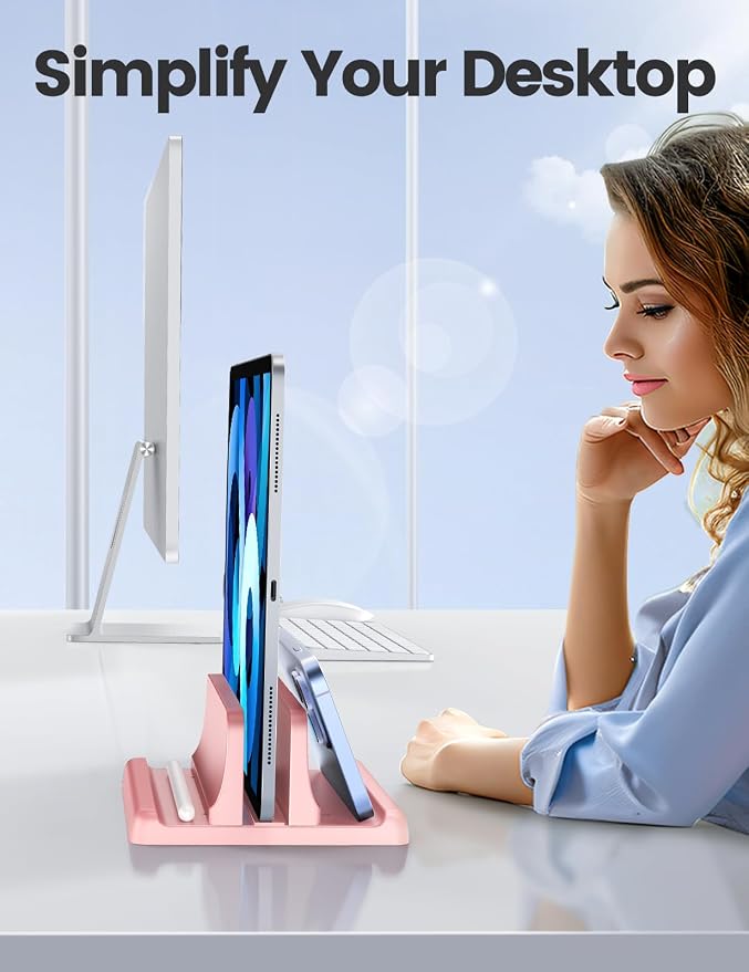 Vaydeer Vertical Laptop Stand Holder Plastic Adjustable Desktop Notebook Dock