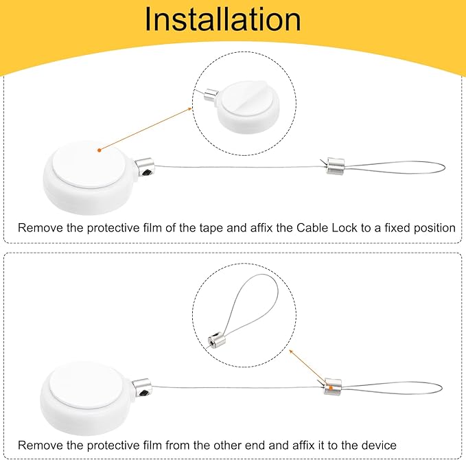 MECCANIXITY 1.8 ft Retractable Cable Lock