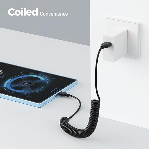 Cable Matters 2-Pack Coiled USB Cable 2-4 Feet