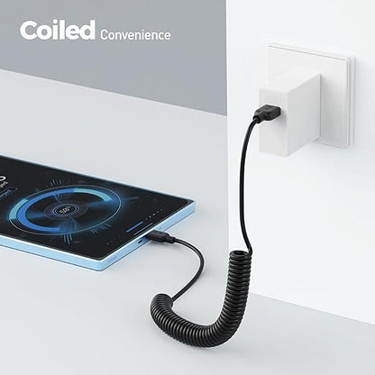Cable Matters 2-Pack Coiled USB Cable 2-4 Feet