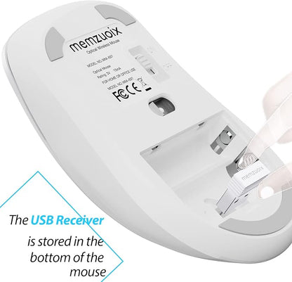 memzuoix 2.4G Wireless Mouse, 1400 DPI Computer Mice