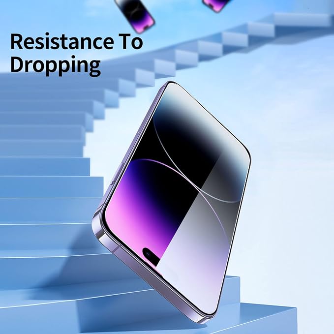 NEW'C 3 Pack Designed for iPhone 14 Pro Max Screen Protector, Enhanced Tempered