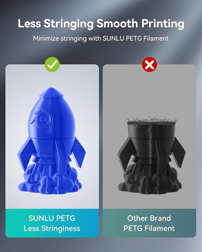 SUNLU PETG Filament 1.75mm 4KG Bundle, Less Stringing and Good Layer Adhesion