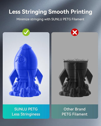 SUNLU PETG Filament 1.75mm 4KG Bundle, Less Stringing and Good Layer Adhesion