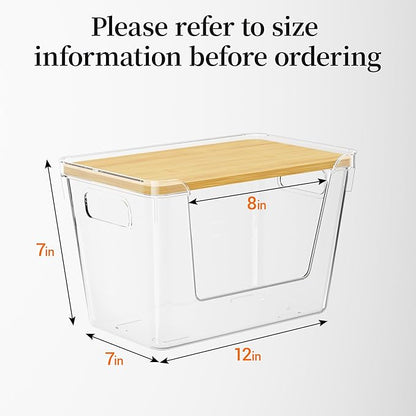 Delamu Acrylic Trash Bag Holder, 2 Pack Stackable Garbage Holder