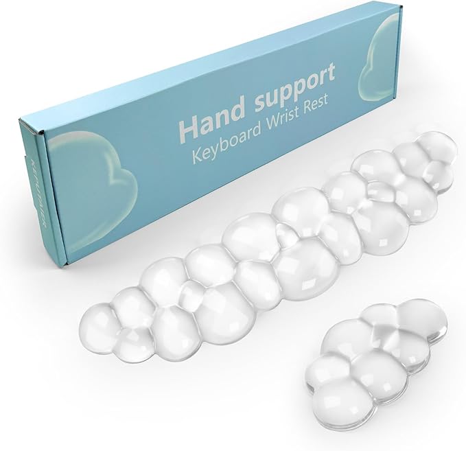 Gel Cloud Keyboard and Mouse Wrist Rest, Cute Wrist Support and Arm Support
