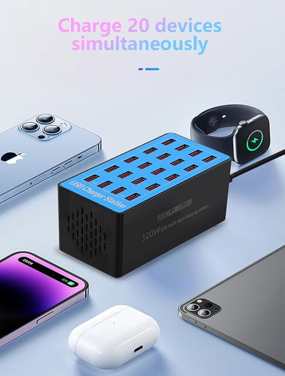Charging Station, 100W20Port USB Charging Station, Charging Station