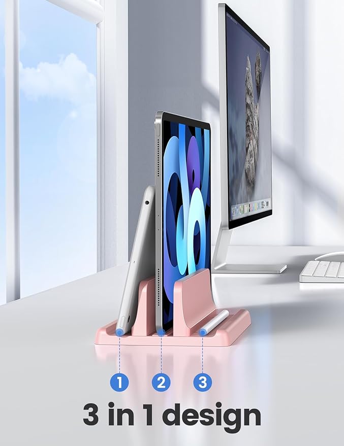 Vaydeer Vertical Laptop Stand Holder Plastic Adjustable Desktop Notebook Dock