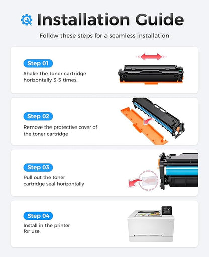 206X Toner Cartridge Set 4-Pack High Yield Replacement