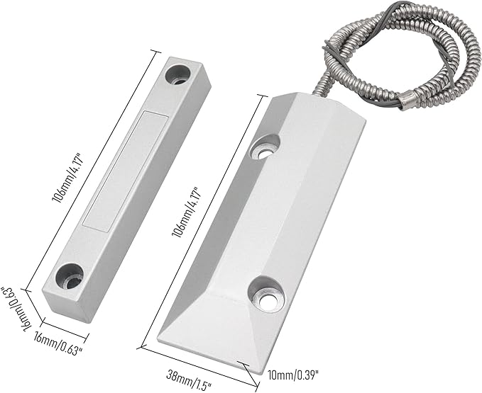 Magnetic Reed Switch Wired Surface Mount Normally Open/Closed NC/NO Contact