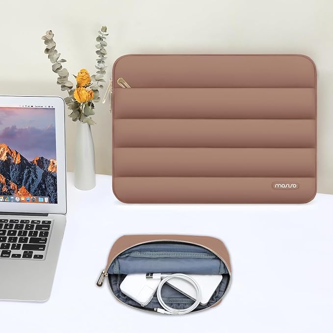 MOSISO 13.3 inch Laptop Case, 13-13.3 inch Puffy Laptop Sleeve Compatible