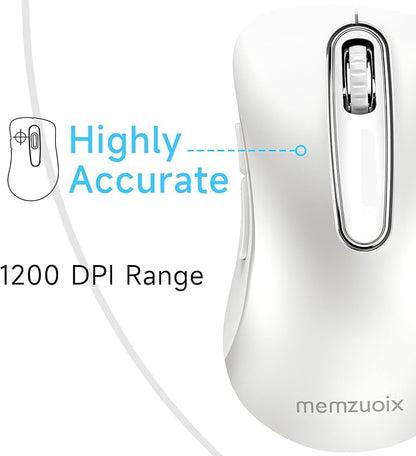memzuoix 2.4G Wireless Mouse, 1400 DPI Computer Mice