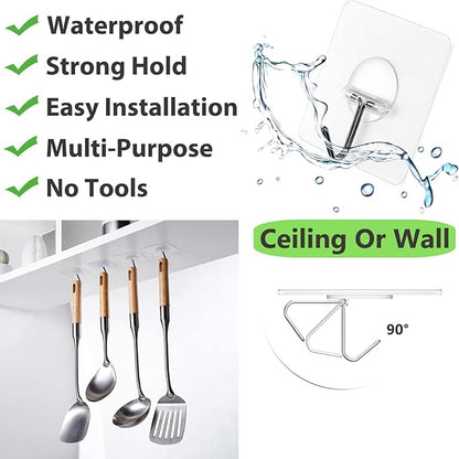 Adhesive Hooks for Hanging Heavy Duty Wall Hooks Self Adhesive Towel Coat Hooks